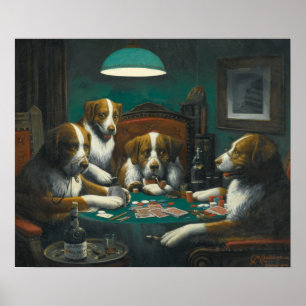 Poker Game by Cassius Marcellus Coolidge (1894) Poster