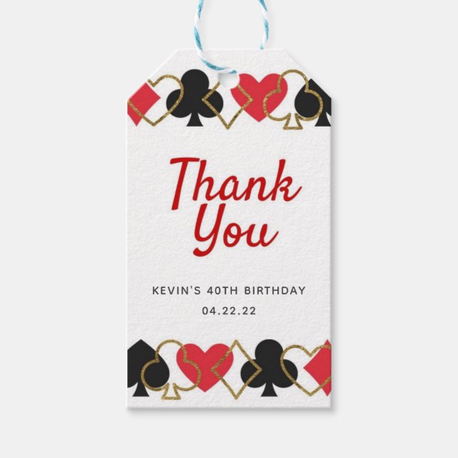 Poker Gift Tags (Front)