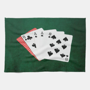 Poker Hands - Dead Man's Hand Tea Towel
