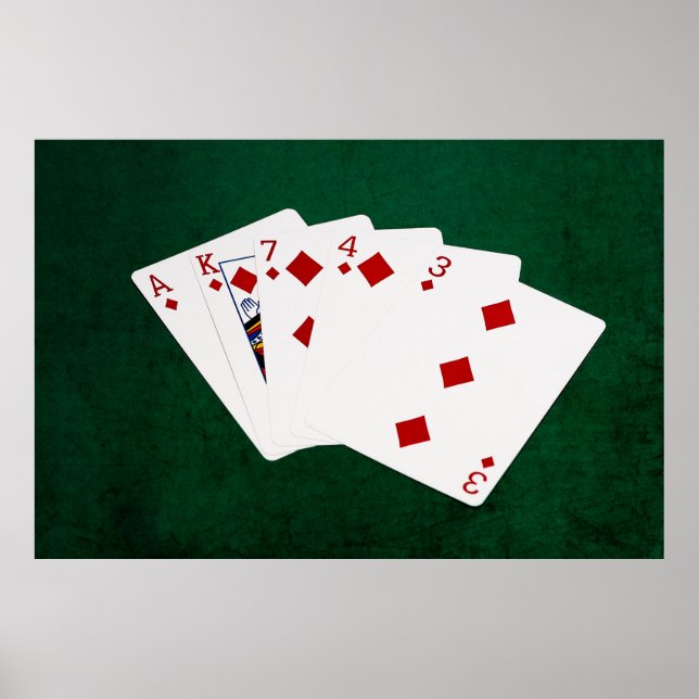 Poker Hands - Flush - Diamonds Suit Poster (Front)