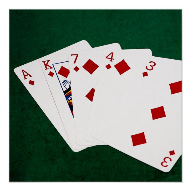 Poker Hands - Flush - Diamonds Suit Poster (Front)
