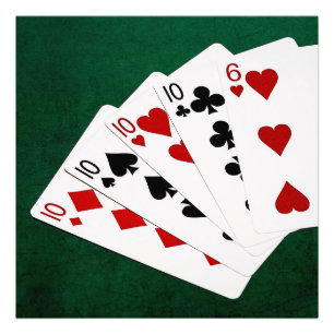 Poker Hands - Four Of A Kind - Tens and Six Photo Print