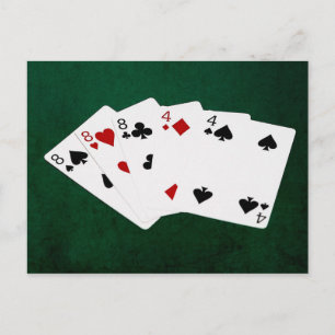 Poker Hands - Full House - Eight and Four Postcard