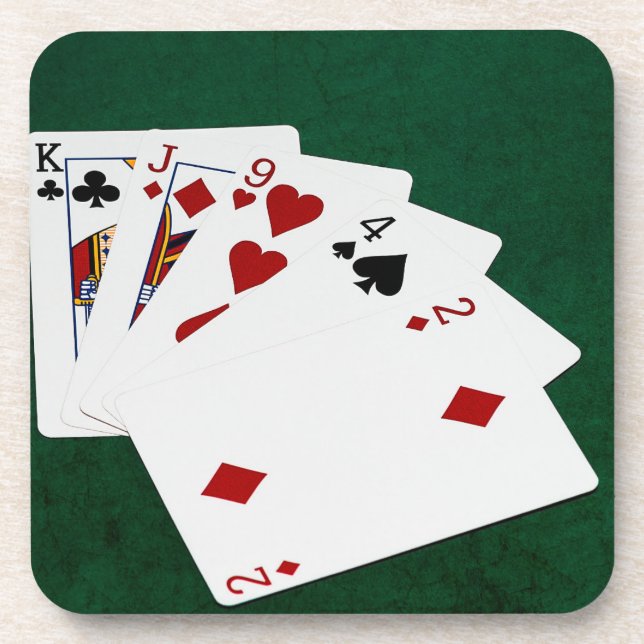 Poker Hands - High Card - King Coaster (Front)