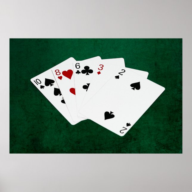 Poker Hands - High Card - Ten Poster (Front)