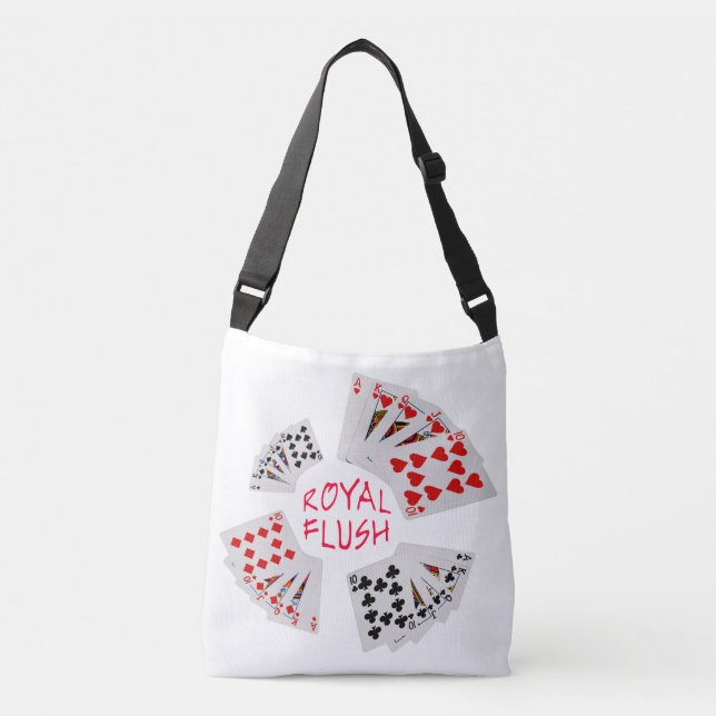 Poker Hands - Royal Flush Crossbody Bag (Front)