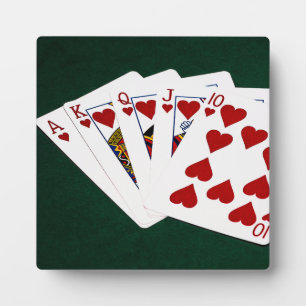 Poker Hands - Royal Flush - Hearts Suit Plaque