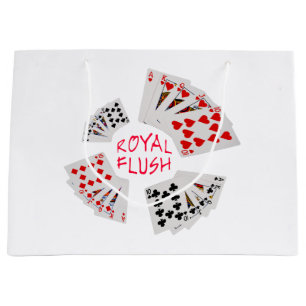 Poker Hands - Royal Flush Large Gift Bag