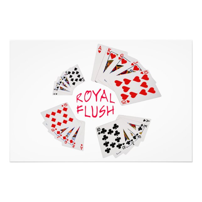 Poker Hands - Royal Flush Photo Print (Front)