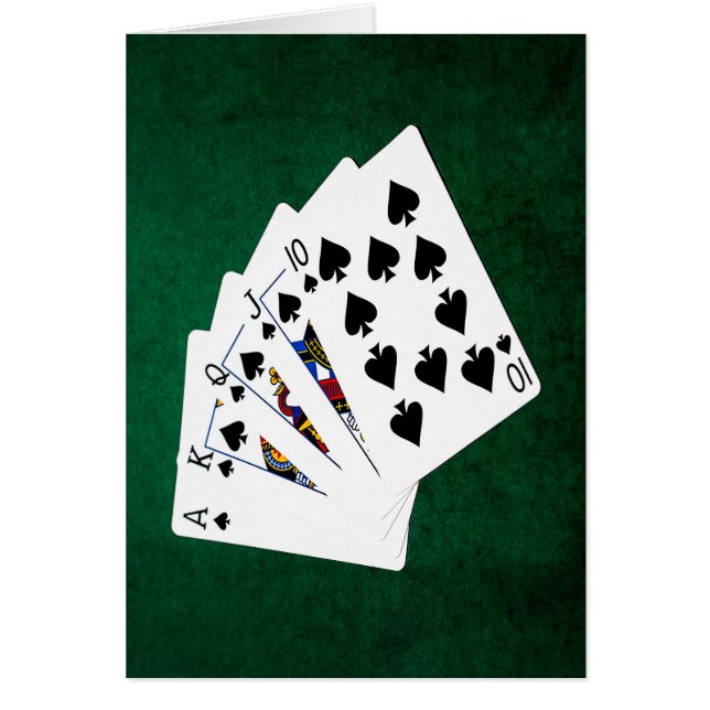 Poker Hands - Royal Flush - Spades Suit (Front)