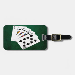 Poker Hands - Royal Flush - Spades Suit Luggage Tag
