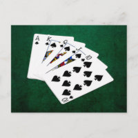 Poker Hands - Royal Flush - Spades Suit