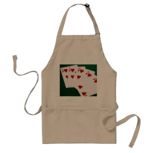 Poker Hands - Straight Flush - Hearts Suit Standard Apron