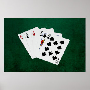 Poker Hands - Three Of A Kind - Ace Poster