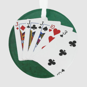 Poker Hands - Three Of A Kind - Jack Ornament