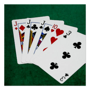 Poker Hands - Three Of A Kind - Jack Poster