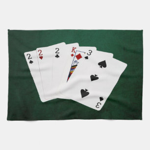 Poker Hands - Three Of A Kind - Two Tea Towel