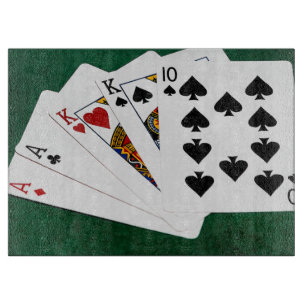 Poker Hands - Two Pair - Ace, King Cutting Board