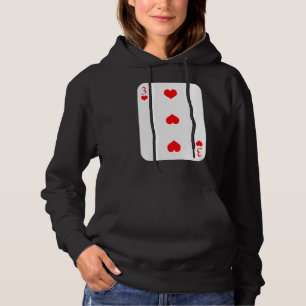 Poker  Heart 3 Cards Hoodie