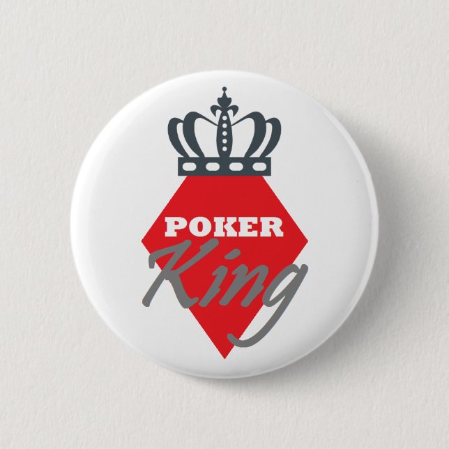 Poker King - diamond 6 Cm Round Badge (Front)