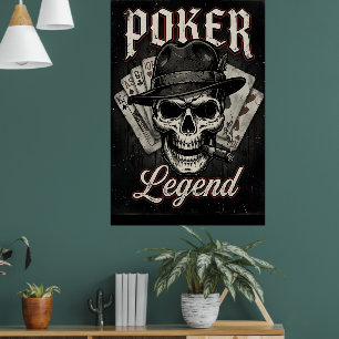 Poker Legend Funny Shirt I Love Poker Texas Holdem Poster
