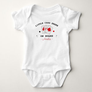 Poker - Little Card Shark on Board - Card Game Baby Bodysuit