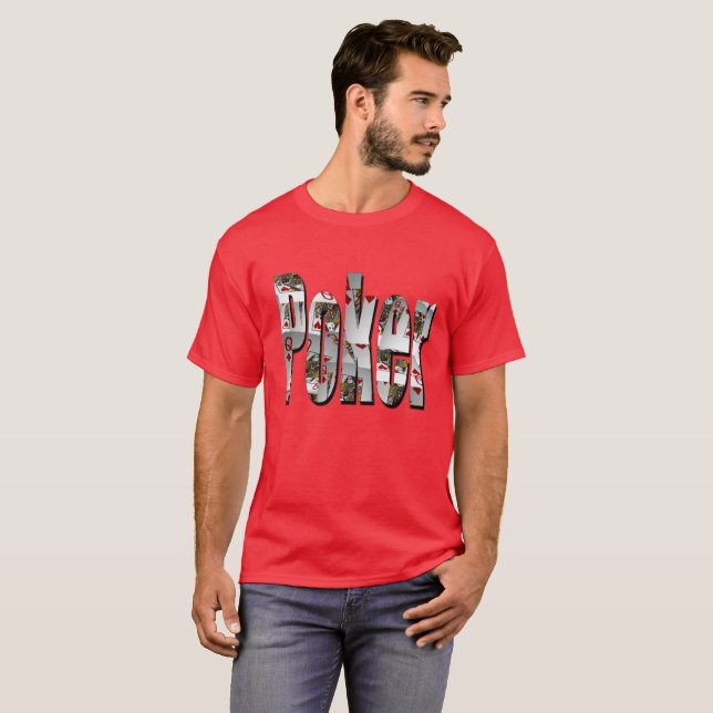 Poker Logo Made With Queens, T-Shirt (Front Full)