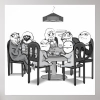 Poker Meme Dogs Poster