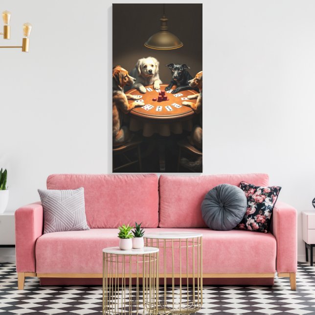 Poker Night Canvas Print (Insitu(LivingRoom))