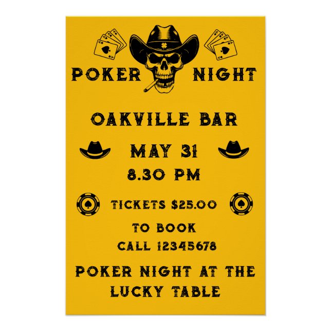 Poker Night Competition Poster (Front)