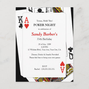 Poker Night - Texas Hold 'Em Party Invitation