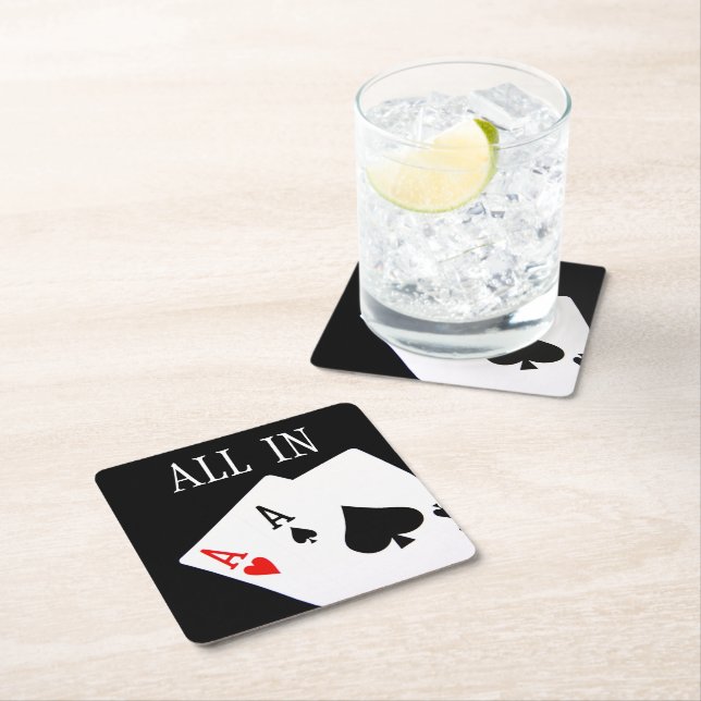 Poker Paper Drink Coasters (Insitu)