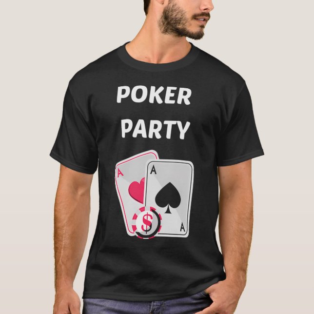 Poker Party Card Game T-Shirt (Front)