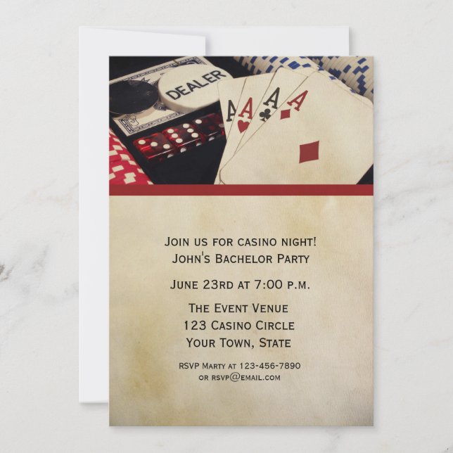 Poker Party Invitation (Front)