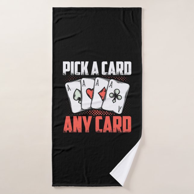 Poker Pick A Card Any Card Bath Towel (Bath Towel)