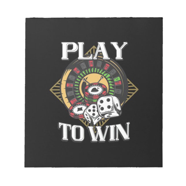Poker Play To Win Notepad (Front)