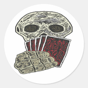 Poker Player Classic Round Sticker