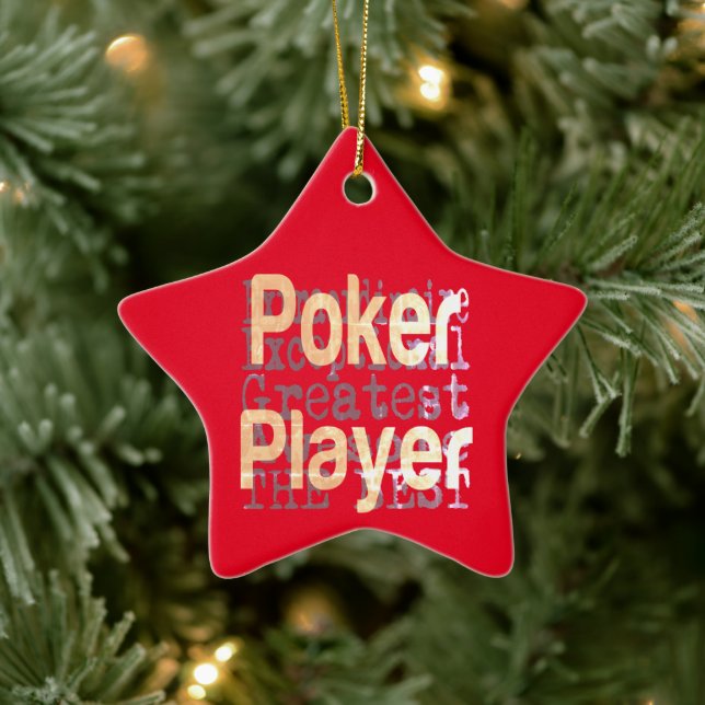 Poker Player Extraordinaire Ceramic Tree Decoration (Tree)