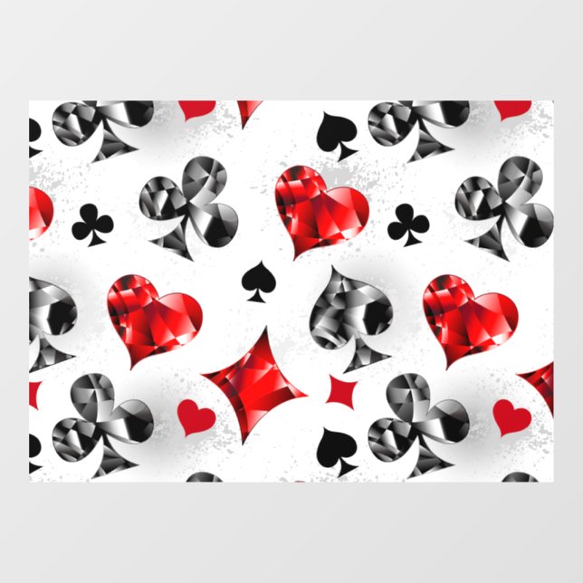 Poker Player Gambler Playing Card Suits Las Vegas (Sheet)