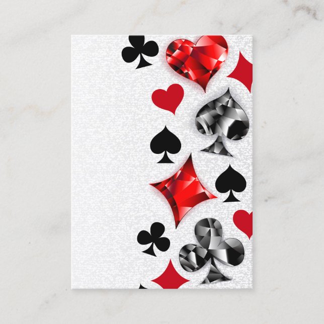 Poker Player Gambler Playing Card Suits Las Vegas (Front)