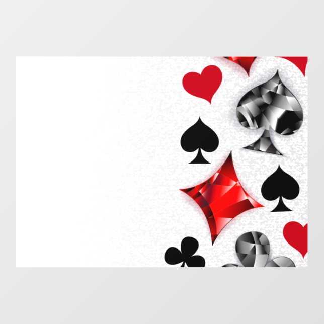 Poker Player Gambler Playing Card Suits Las Vegas (Sheet)