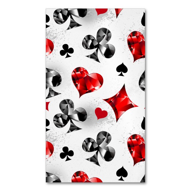 Poker Player Gambler Playing Card Suits Las Vegas (Front Vertical)