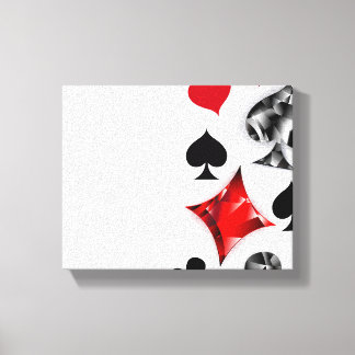 Poker Player Gambler Playing Card Suits Las Vegas Canvas Print