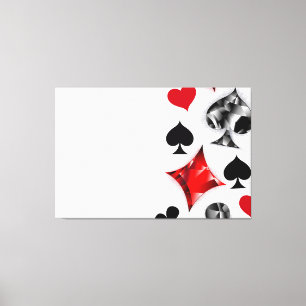 Poker Player Gambler Playing Card Suits Las Vegas Canvas Print