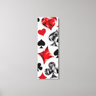 Poker Player Gambler Playing Card Suits Las Vegas Canvas Print