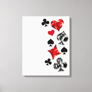 Poker Player Gambler Playing Card Suits Las Vegas Canvas Print