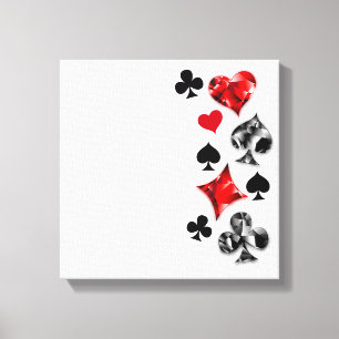 Poker Player Gambler Playing Card Suits Las Vegas Canvas Print