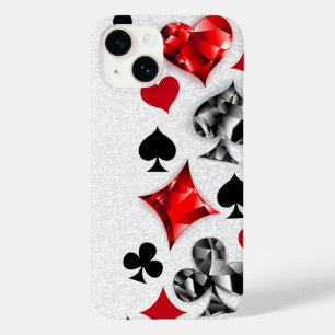 Poker Player Gambler Playing Card Suits Las Vegas Case-Mate iPhone 14 Case
