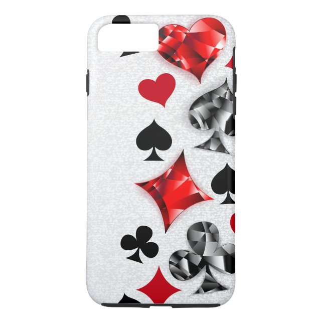 Poker Player Gambler Playing Card Suits Las Vegas Case-Mate iPhone Case (Back)