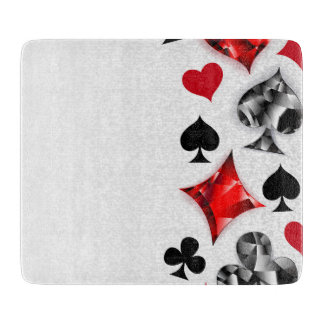 Poker Player Gambler Playing Card Suits Las Vegas Cutting Board